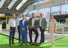 Team photo at the shared booth of Van der Hoeven Horticultural Projects, Patron Agri Systems and Enthoven Techniek